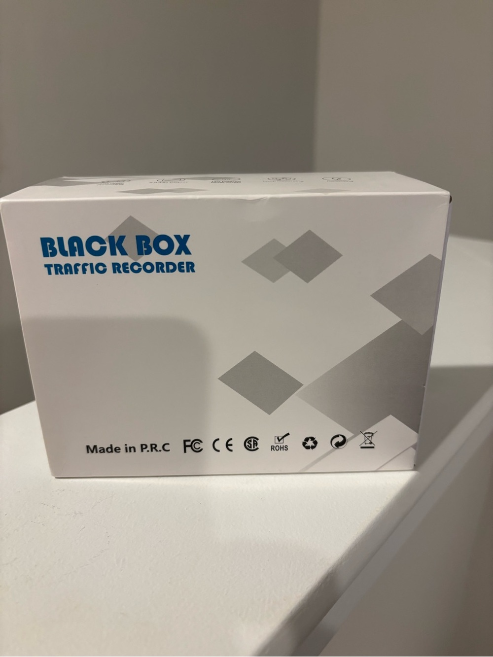 Source Unknown Black Box Traffic Recorder - White & Gray Packaging